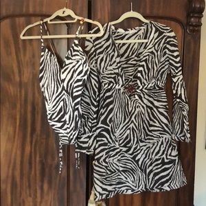 Diane Von Furstenberg Zebra One Piece and Coveruo